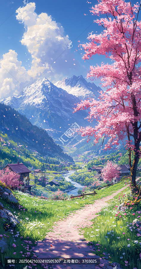 櫻花山水田園