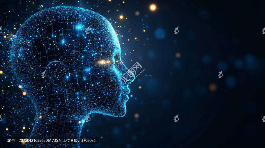 數(shù)字人類發(fā)光頭像