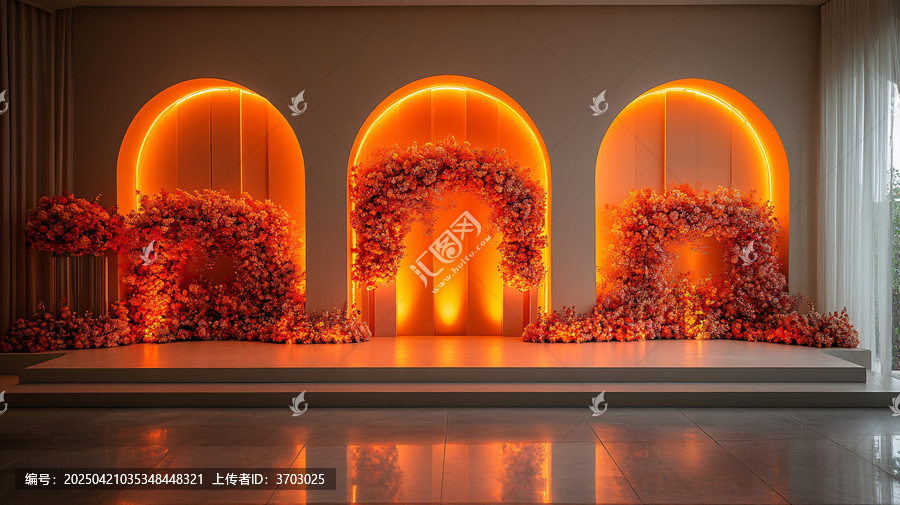 現(xiàn)代簡約婚禮舞臺設(shè)計