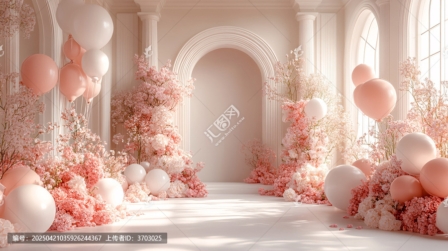白色婚禮花海