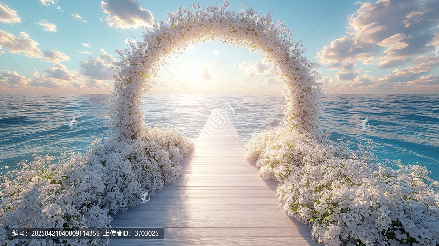 白色花?；槎Y拱門