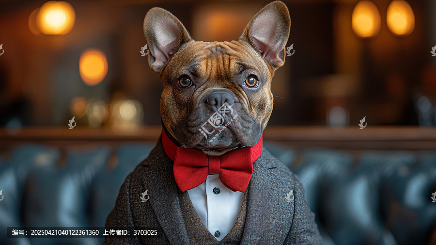 斗牛犬穿婚禮西裝