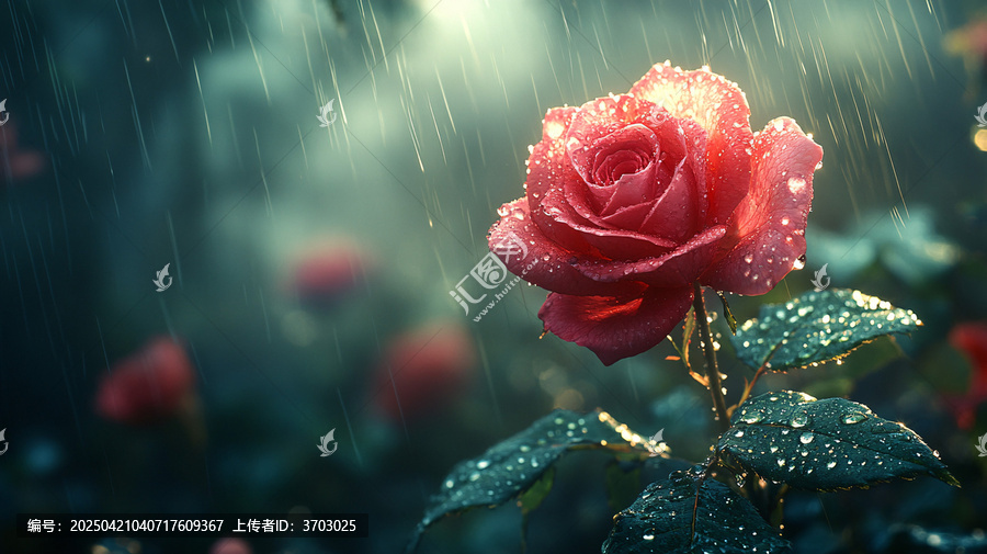 玫瑰花園中的自然美