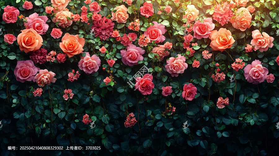 玫瑰花墻裝飾