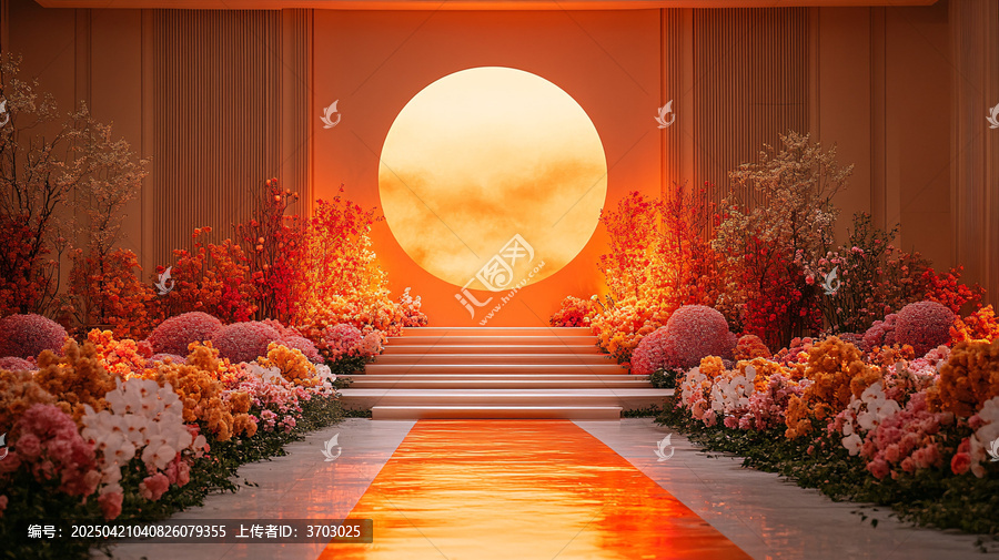日落主題婚禮舞臺設(shè)計(jì)
