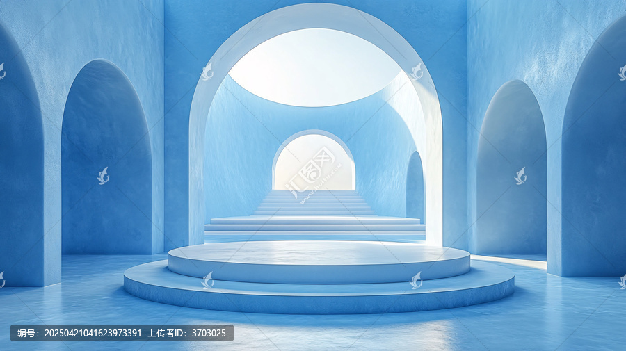 白色圓形講臺(tái)