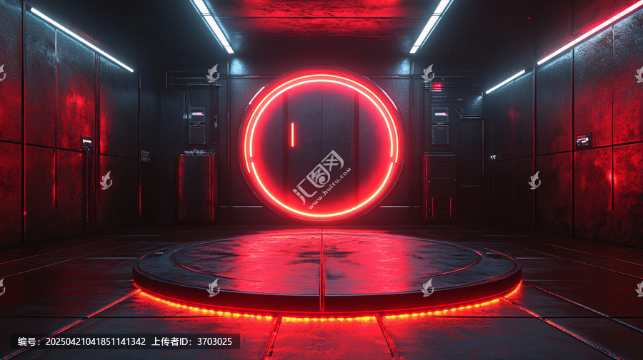 科技感圓形展示臺