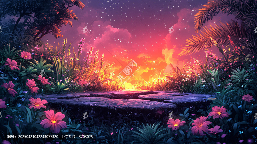 卡通風(fēng)格漸變舞臺(tái)