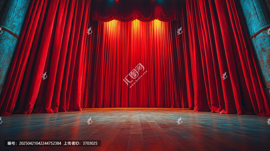 劇場(chǎng)舞臺(tái)紅色幕布