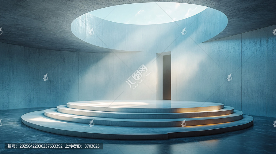 舞臺(tái)白墻門(mén)后光