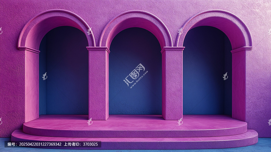 紫色背景講臺