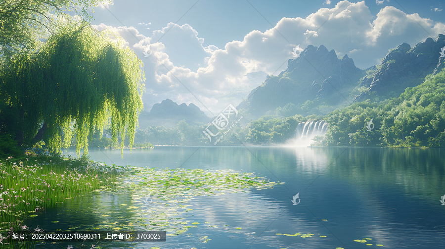 寧靜湖光山色