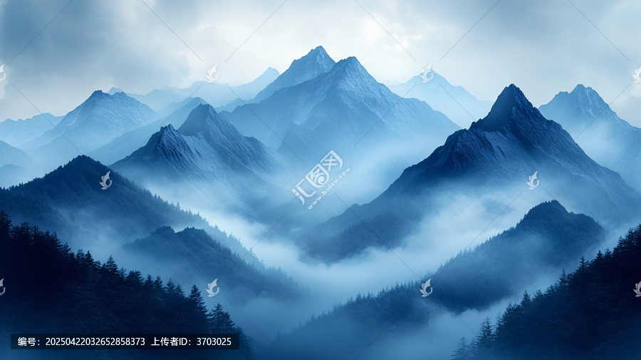 山巒霧靄
