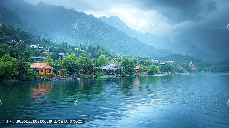 湖中小島景致