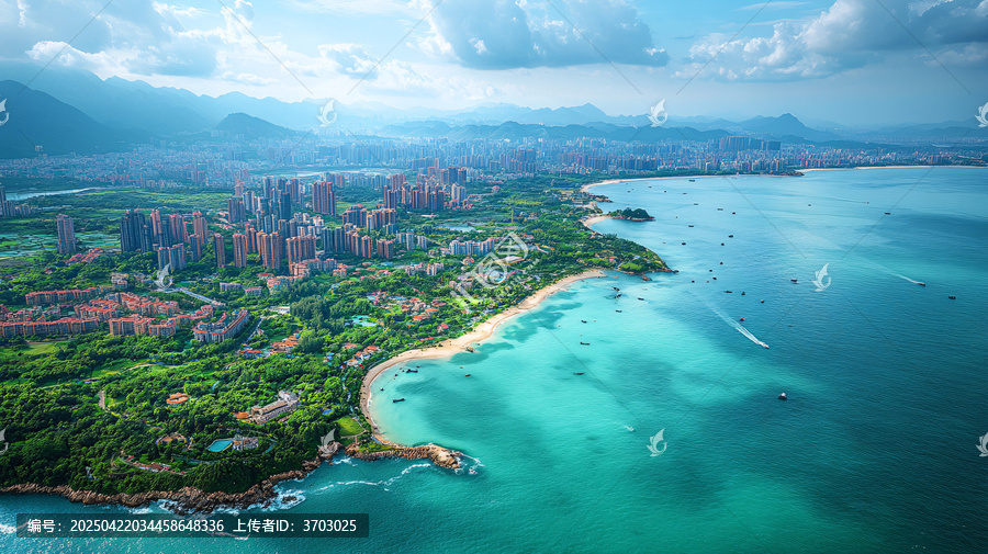 海濱城市風(fēng)光圖