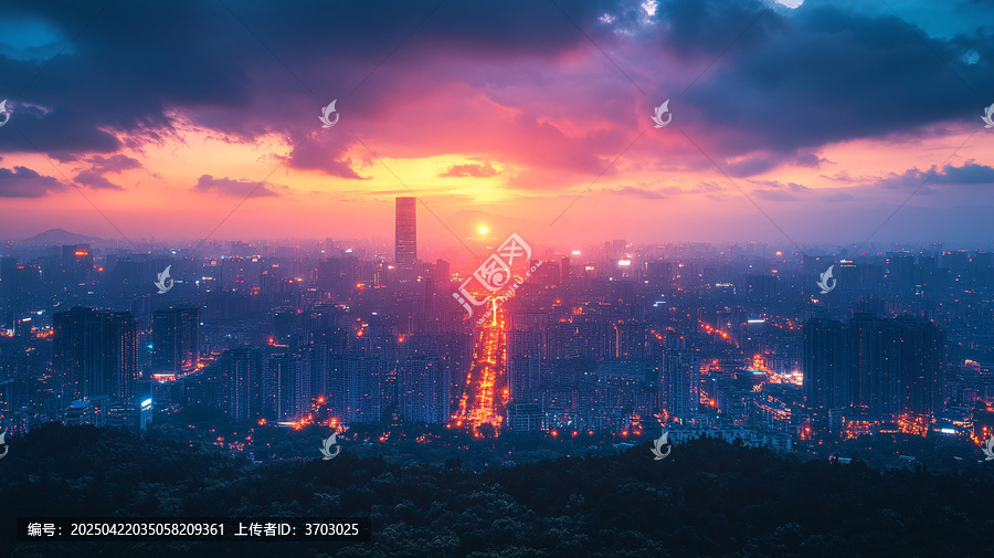 城市夜景燈火輝煌