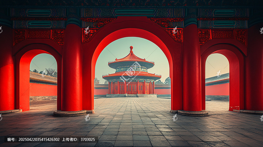 中式庭院內(nèi)景傳統(tǒng)建筑的典雅風貌