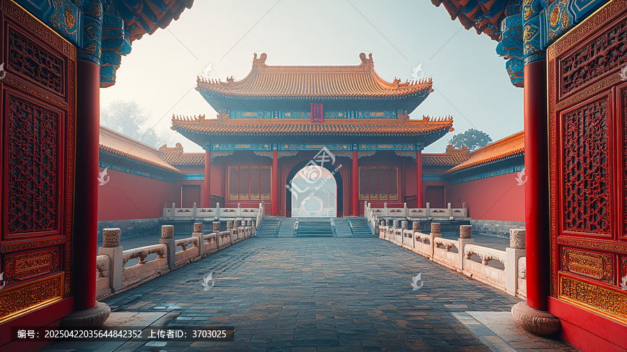 宏偉故宮全景展現(xiàn)古建筑之美