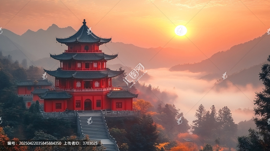 古色古香的傳統(tǒng)中式建筑風(fēng)景