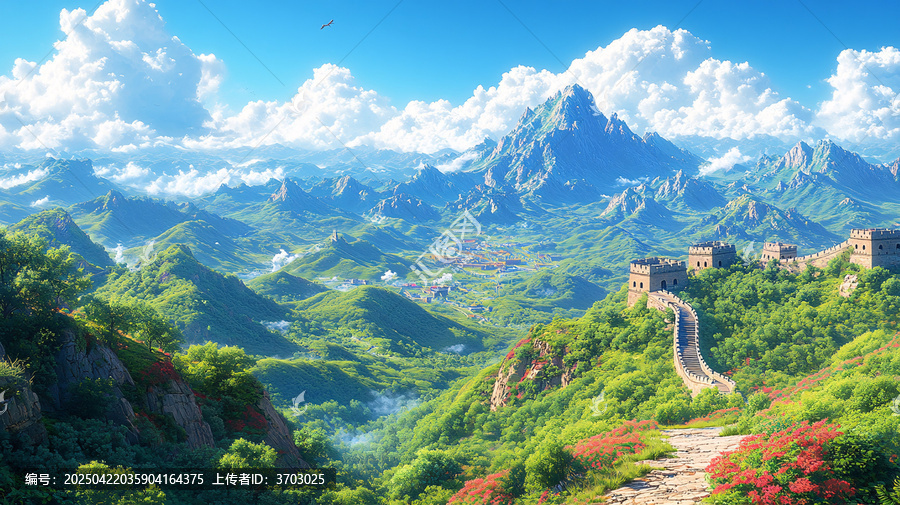 蜿蜒于崇山峻嶺間的雄偉長(zhǎng)城
