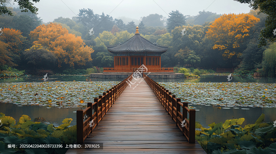 古色古香的傳統(tǒng)中式建筑景觀