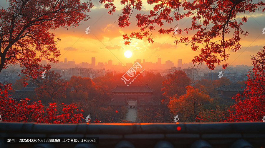 古城日落
