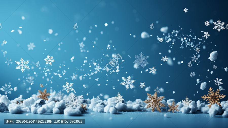 雪花飄落背景