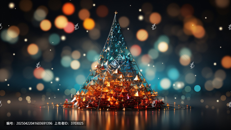 彩色燈圣誕樹