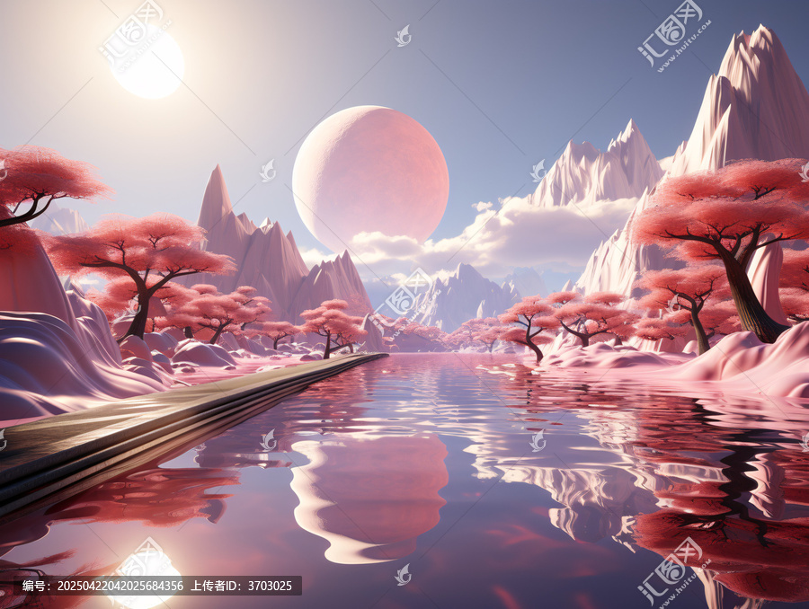 粉色山脈與浮球