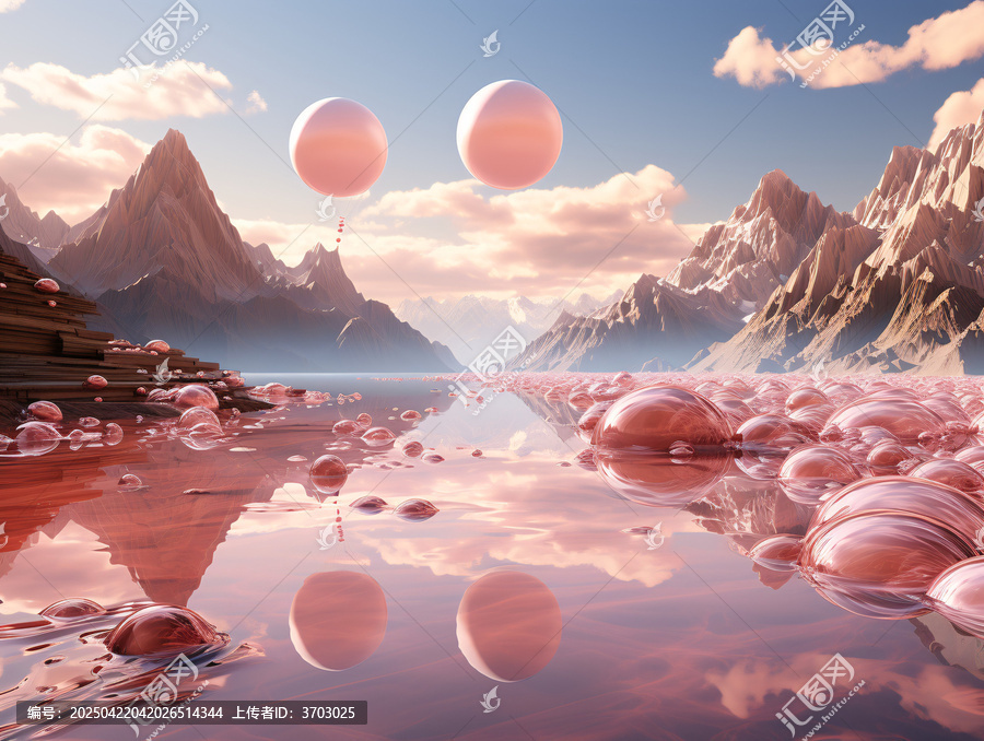 粉色山脈與浮球