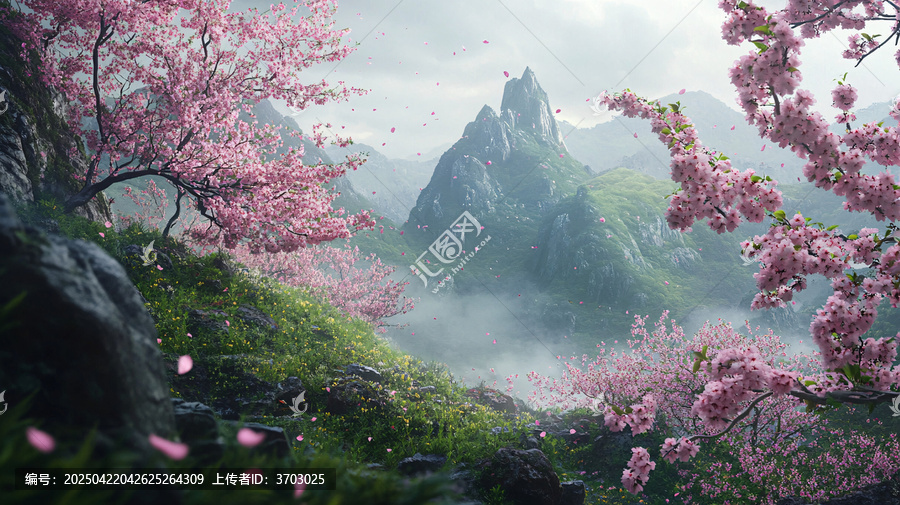 春日山林櫻花開(kāi)