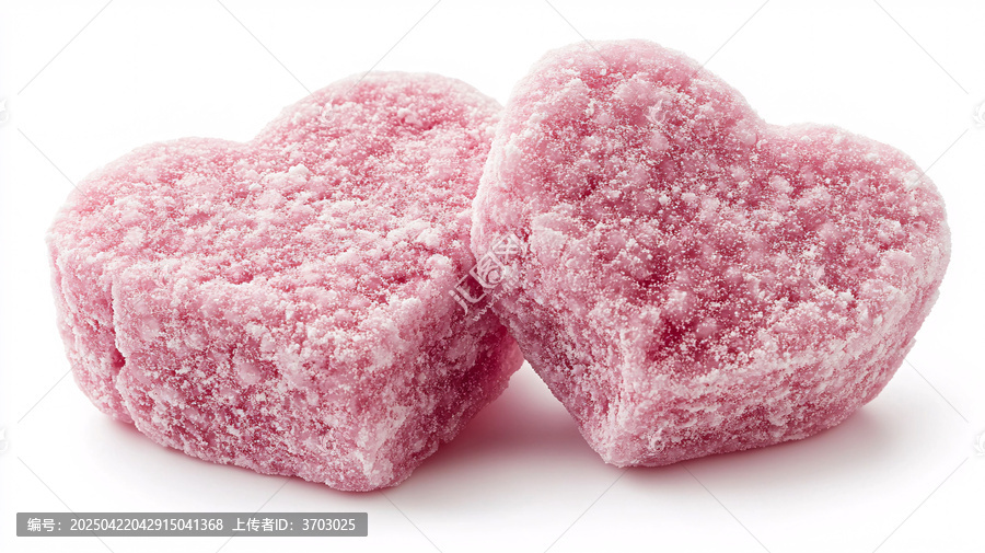 粉色心形棉花糖