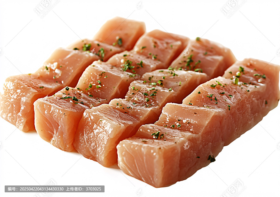 生雞肉切塊