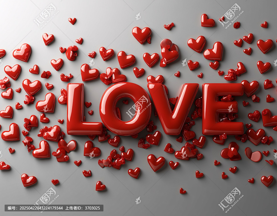 3D愛心文字LOVE