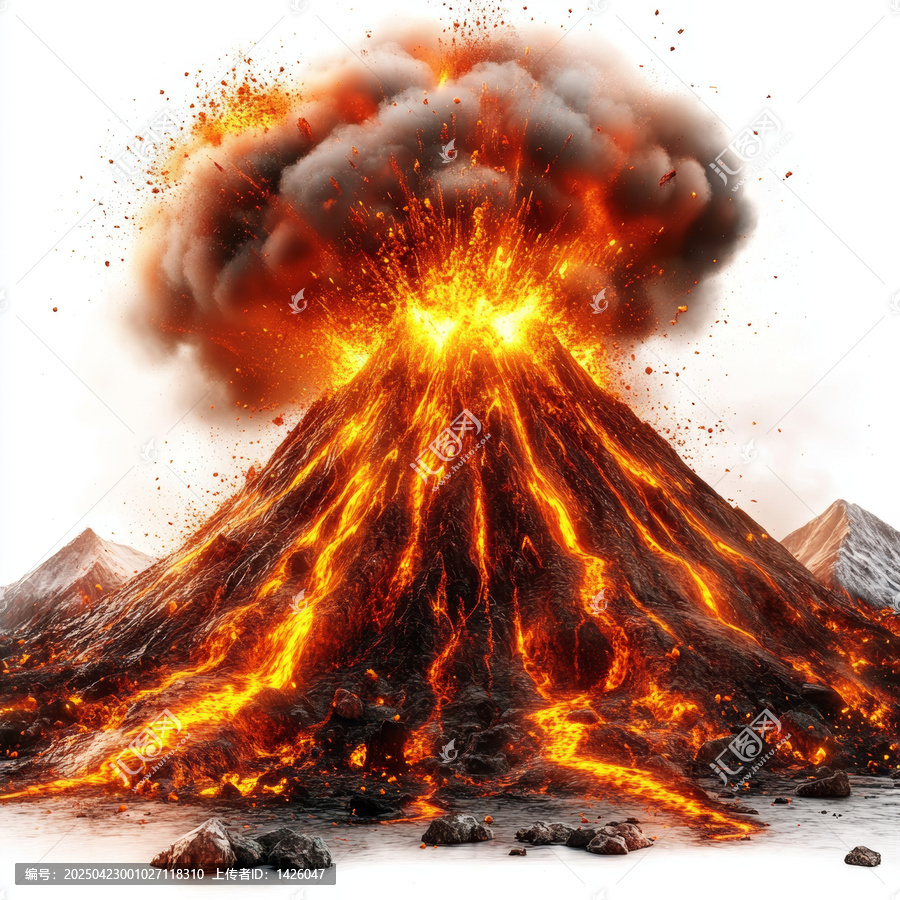 火山爆發(fā)壯麗景觀圖