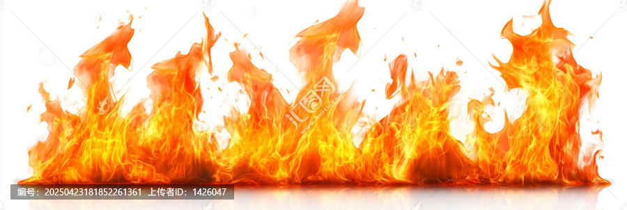 火焰與空白背景的極致對(duì)撞