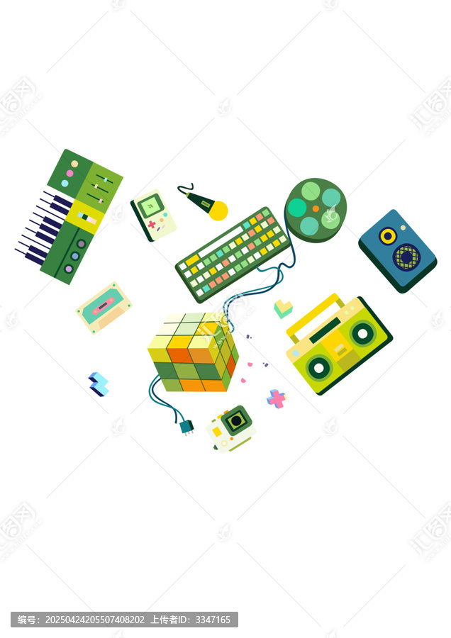 復(fù)古電子娛樂物品集合