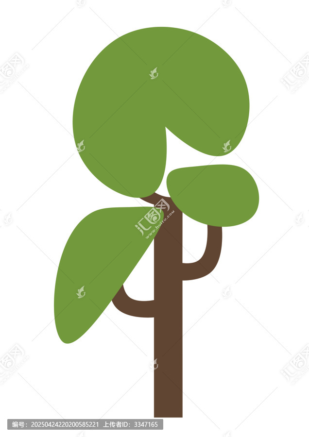 簡(jiǎn)約卡通風(fēng)格的樹(shù)木圖標(biāo)