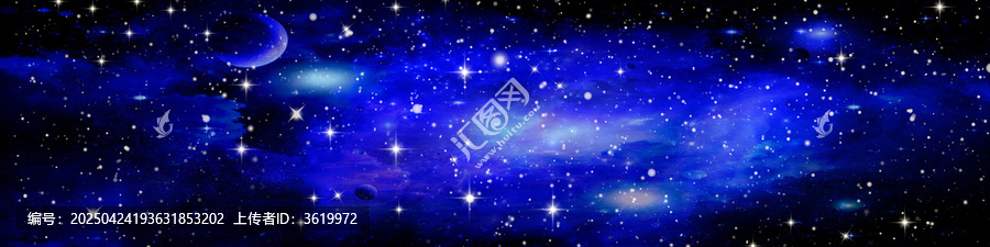 夢幻藍色星空宇宙圖景