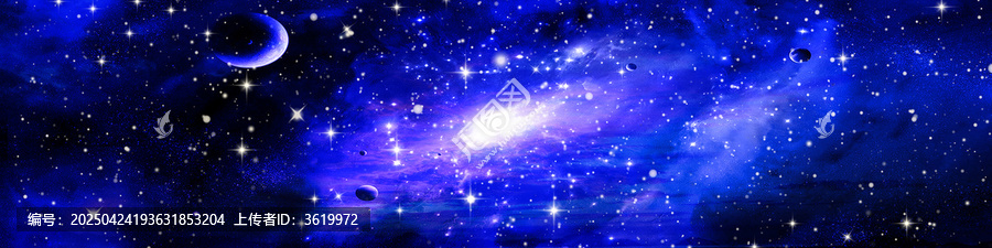夢(mèng)幻藍(lán)色星空宇宙圖景
