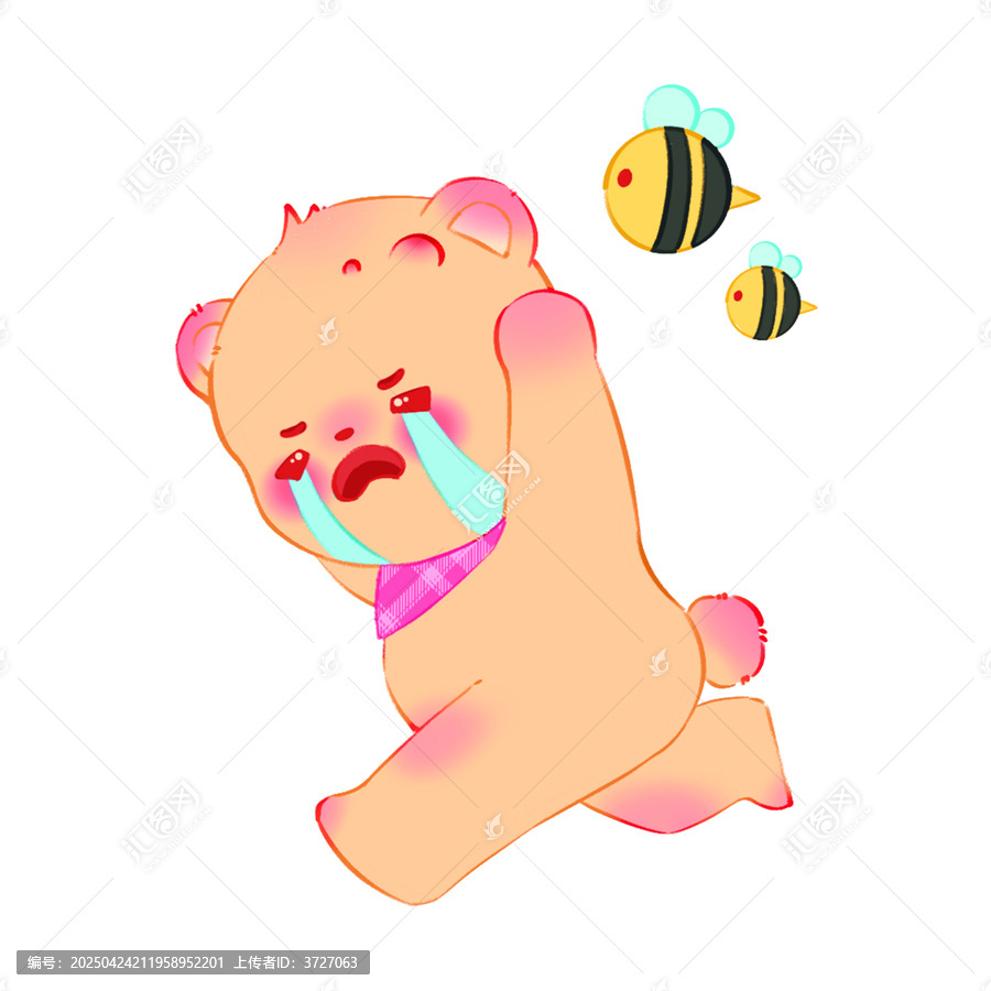 被蜜蜂追的小熊