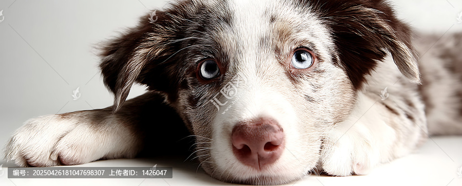 可愛邊境牧羊犬幼犬特寫