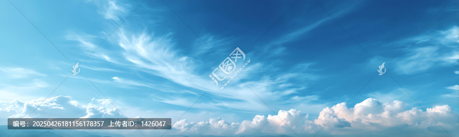 廣闊天空與蓬松白云