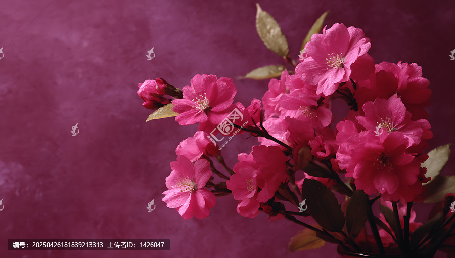 粉紅花朵的精致花藝