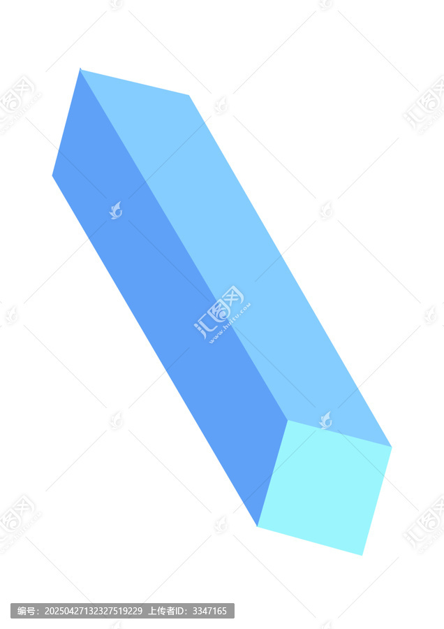 藍色立體長方體圖形素材