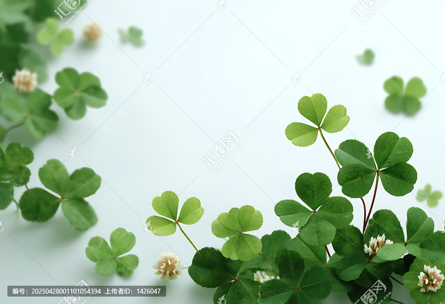 清新四葉草背景圖