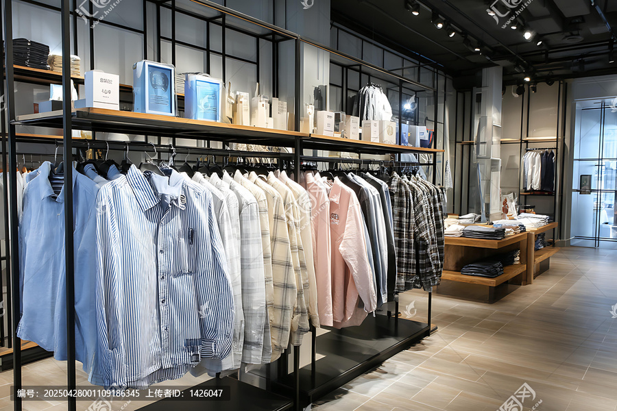 現(xiàn)代男士服裝店展示