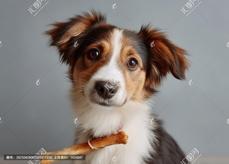 一只可愛(ài)的小狗肖像特寫(xiě)