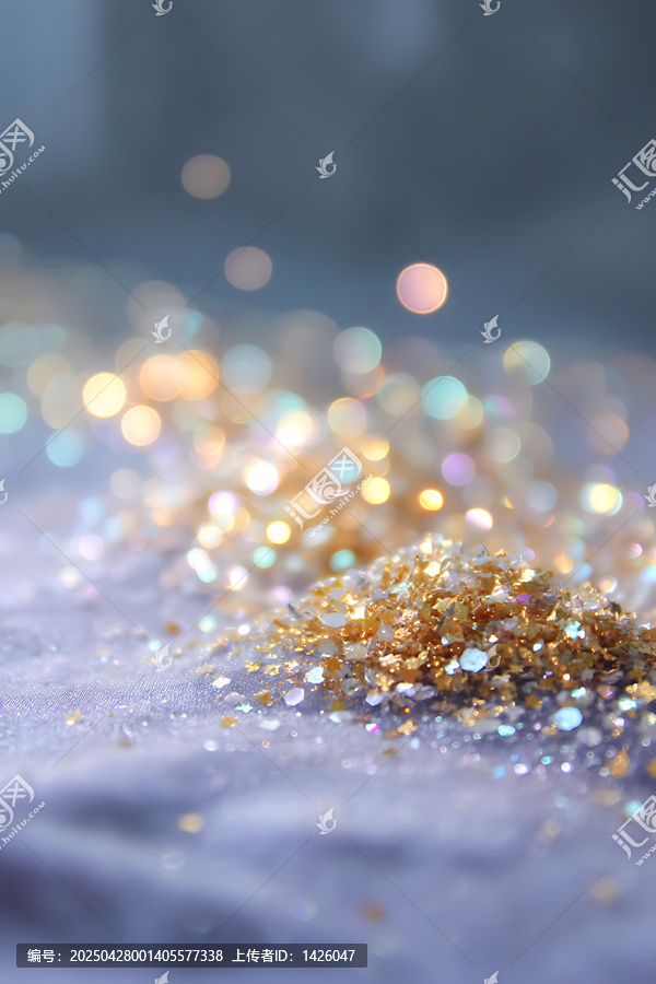 柔和背景上的閃耀金光