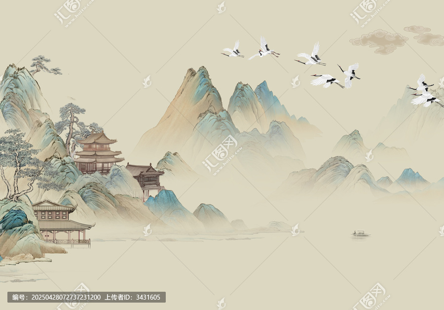 中國風(fēng)手繪畫